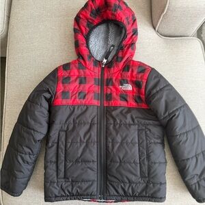 The North Face Black & Red Plaid Toddler Jacket